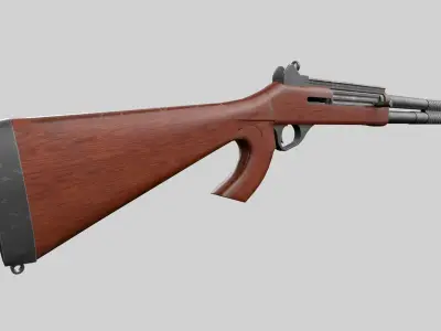 beneli shotgun Low-poly 3D model