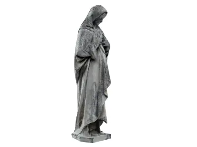 Virgin Mary Funeral Sculpture Monument Low-poly 3D model