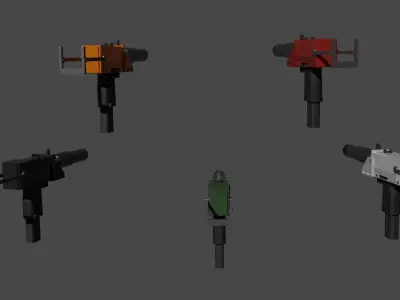 Warhammer 40k Autopistol Pattern Voss Mk 11 Low-poly 3D model