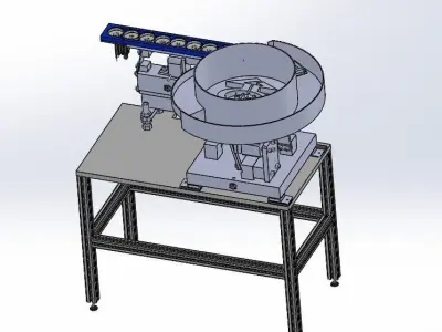 Vibration plate feeding mechanism 3D model