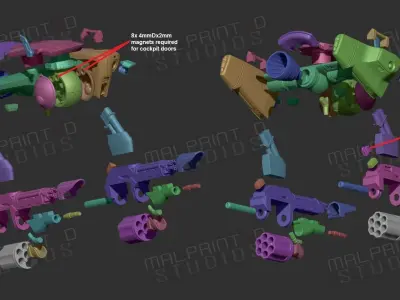 Cowboy Bebop Ships for 3D Printing 3D print model