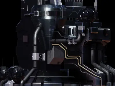 Sci-Fi Energy Tower 3D model