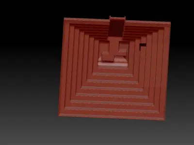 Maya Pyramid Ancient Temple Charm Pendant Necklace Jewelry 3D print model