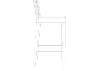 Simple Bar Stool Free low-poly 3D model