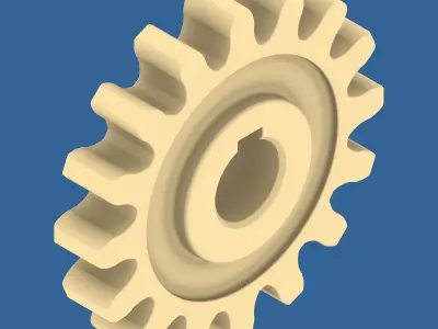 16-Tooth Spur Gear 02 Free 3D print model