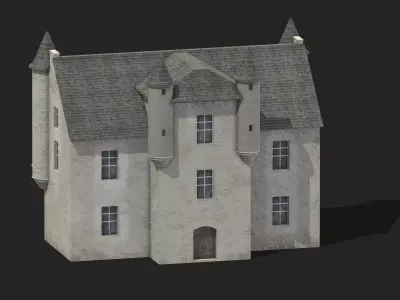 Castle Medieval Middle Ages 07 Low Poly PBR Low-poly 3D model