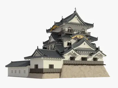 Hikone Japanese Castle 3D model