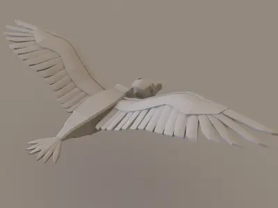 Vulture 3D Model Lowpoloy Free low-poly 3D model