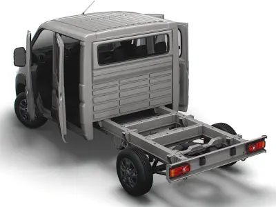 RAM Promaster Chassis Truck CrCab 3450WB HQInterior 2023 3D model