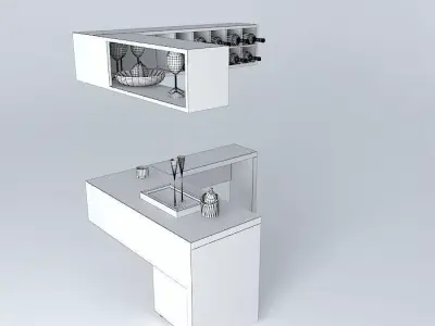 Mobile Bar Corner Free 3D model