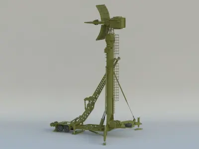 40V6MD Clam Shell Mast Radar 3D model