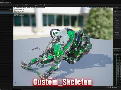 Sci-Fi Insect Miner Beetle Low-poly 3D model