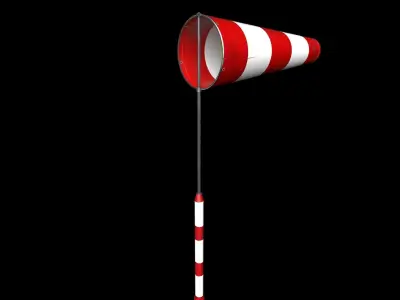 Windsock Low-poly 3D model