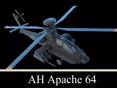 AH Apache 64 Low-poly 3D model