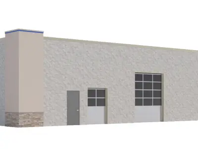 Rretail-008-NTB sliding closet door 3D model