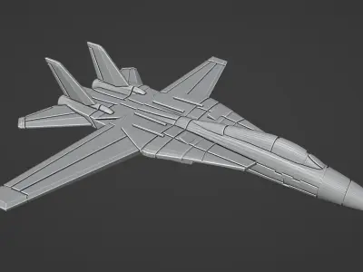 Grumman F-14 Tomcat 3D print model