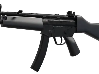 MP5 SMG Low-poly 3D model