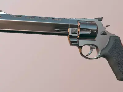 Raging Bull 454 Casull - Game Ready - Revolver Low-poly 3D model