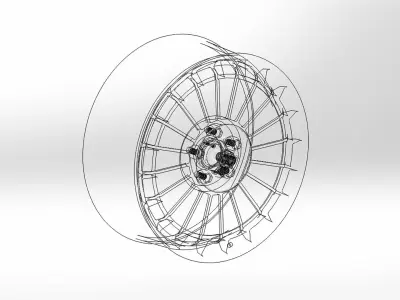 OZ Rally Racing Wheel 90s Group A Spec 3D model