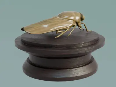 House Decoration Cicada Statue Low-poly 3D model
