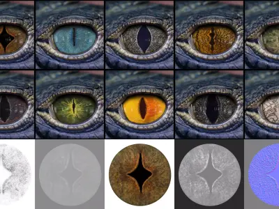 Creature eye Textures vol 01 3D model