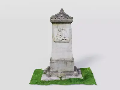 Historic gravestone model 3D model