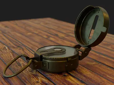Old Lensatic Compass 3D model