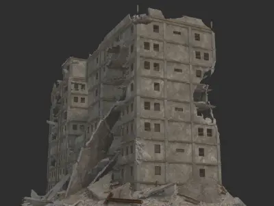 destruction Low-poly 3D model