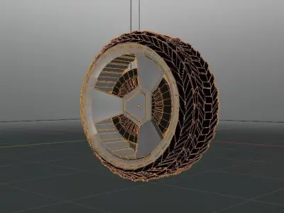 CAR TIRE 3D MODAL Free low-poly 3D model