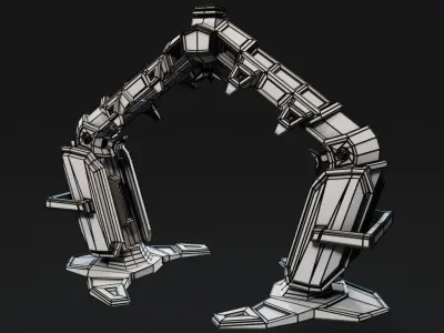 SciFi RTS Structure - Teleportal Low-poly 3D model