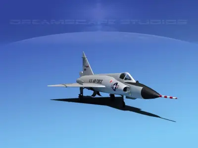 Convair F-102 Delta Dagger TEX ANG 3D model