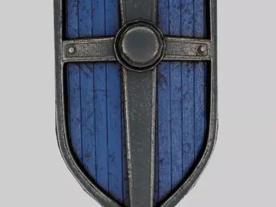 Stylized shield PBR Game ready Low-poly 3D model