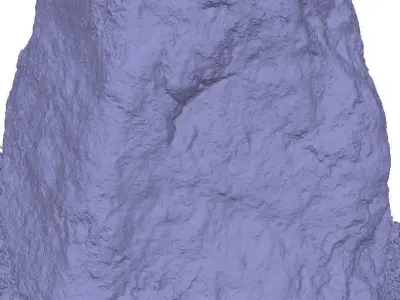 Part rock 3D scan Low-poly 3D model