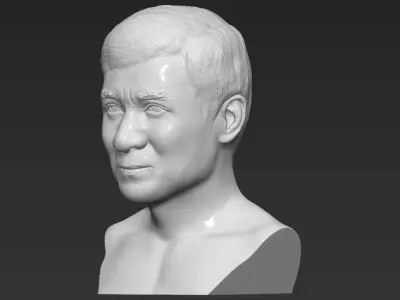 Jackie Chan bust 3D printing ready stl obj formats 3D print model