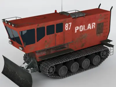 Polar transporter V3 red 3D model