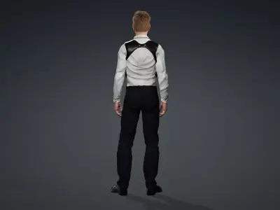 Realistic Police Officer 3D Character 3D model purchase