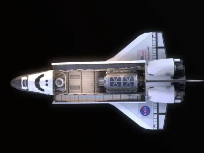 Shuttle Endeavour Low-poly 3D model