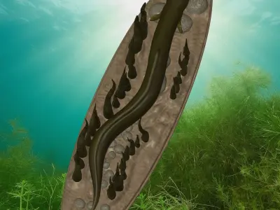 Eel underwater statue deatailed texture for 3d printing Free 3D print model