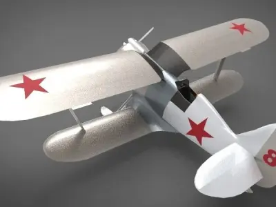 Aircraft  Polikarpov I-153 3D model