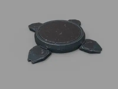 Landmine futuristic - lowpoly - PBR - 7 color variants Low-poly 3D model