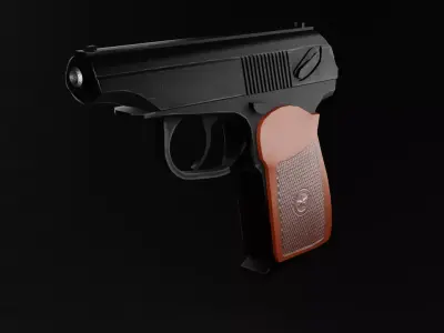 PM pistol Low-poly 3D model