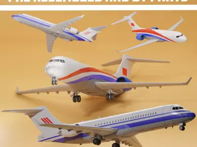 Comac C909 ARJ21 PASSENGERS AIRCRAFT V1 3D print model