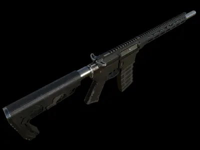 rigglegun Low-poly 3D model