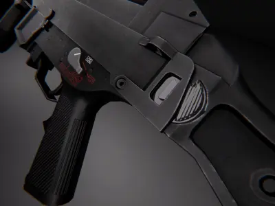 AAA UMP 45 Game Ready PBR Low-poly 3D model