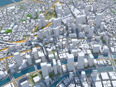 Osaka City Japan 3D model purchase
