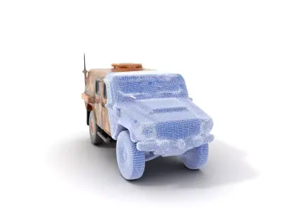 Desert Camouflage Armored Vehicle model pack Low-poly 3D model