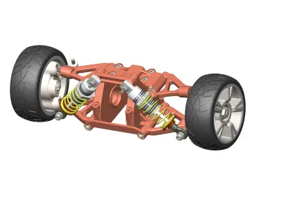 Car Suspension System  Free 3D model