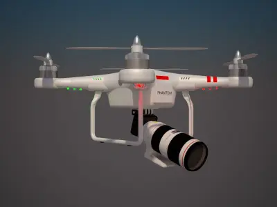 Quadcopter Animated 3D model