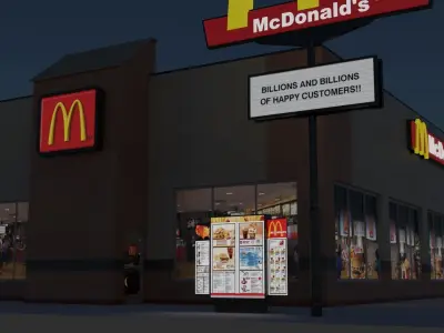 McDonalds Restaurant Low-poly 3D model