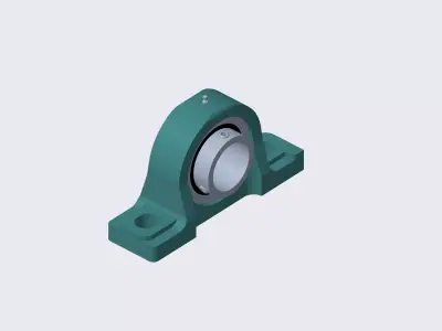 Ball Bearing Cast Iron Pillow Blocks Free 3D model